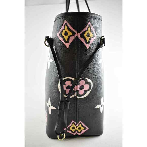 Louis Vuitton Neverfull MM Wild At Heart Black White Tote Handle Shoulder Bag - Picture 7 of 13